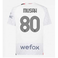 Camiseta AC Milan Yunus Musah #80 Segunda Equipación Replica 2023-24 mangas cortas